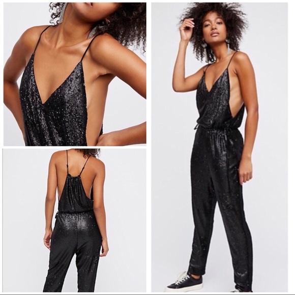 black sparkly pantsuit